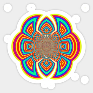 Fractal color pattern design Sticker